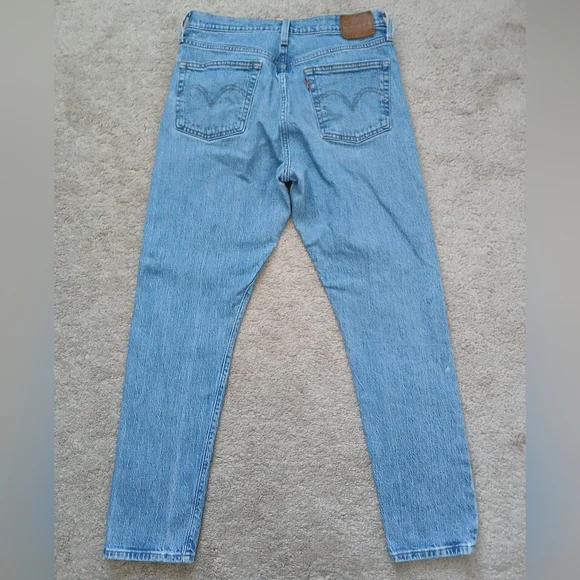 Levi 501 Skinny Jeans Size 28x28 Medium Wash - Picture 6 of 12